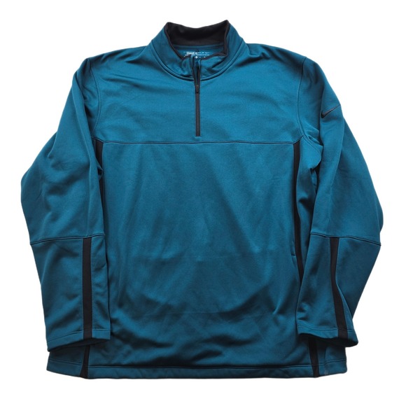 Nike Golf 1/4 Zip Pullover Mens XL Teal Blue Therma-FIT Jacket